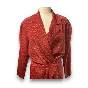 VTG 80's Pat Argenti Collared Dress Size 12